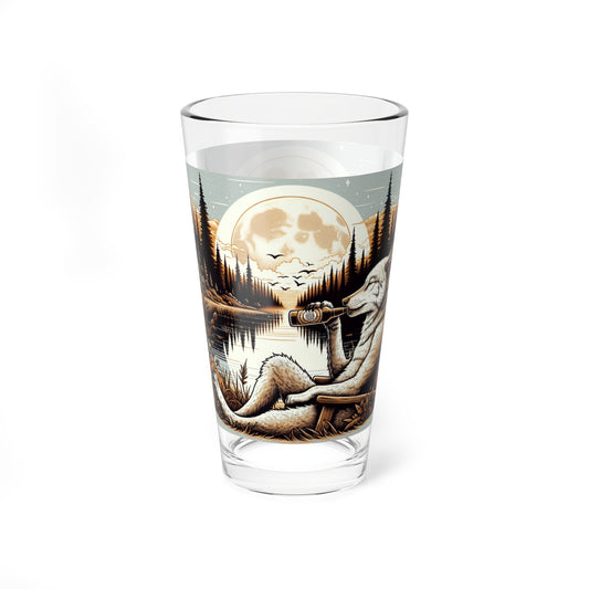 Wolf Drinking In Nature