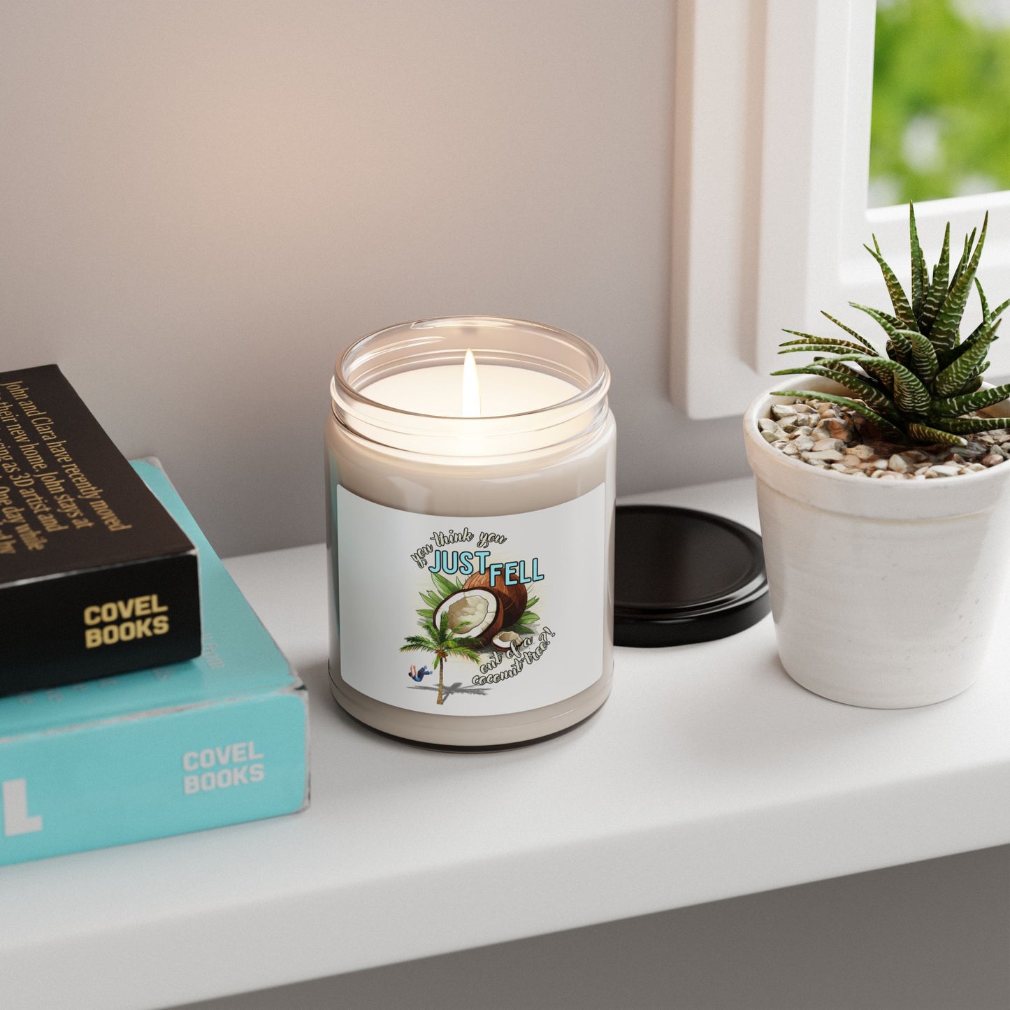Coconut Cream & Cardamom Scented Soy Wax Candle, 9oz