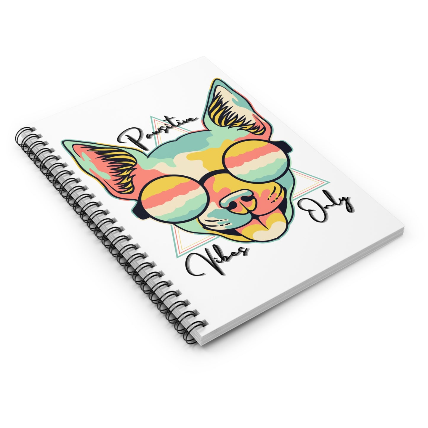 Pawsitive Vibes Only 6" x 8" Spiral Notebook