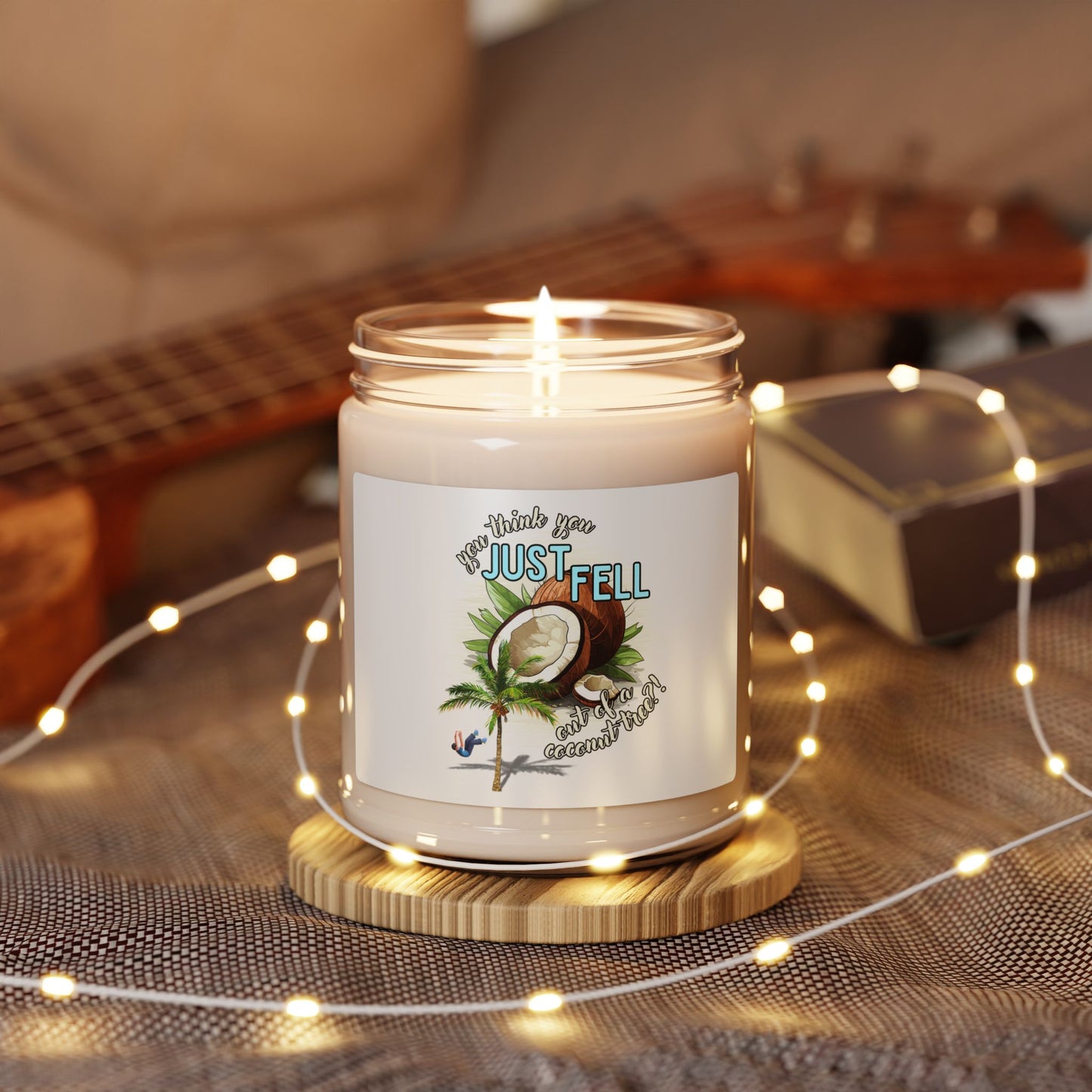 Coconut Cream & Cardamom Scented Soy Wax Candle, 9oz
