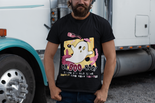 Oh BOO-HOO!  Cheese & Wine Tee