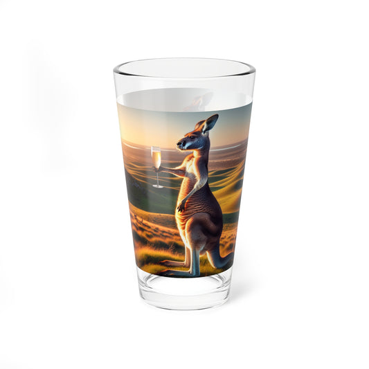 Kangaroo Sipping Champagne